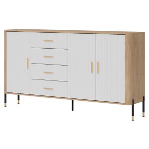 DANTE DT10 DĄB CREMONA T/BIAŁY MAT KOMODA KPL