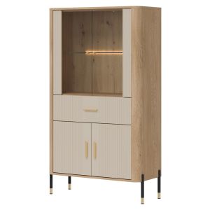 DANTE DT12 DĄB CREMONA T/KASZMIR MAT WITRYNA KPL