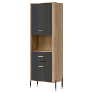 DANTE DT15 DĄB CREMONA T/ANTRACYT MAT SZAFKA LP KP