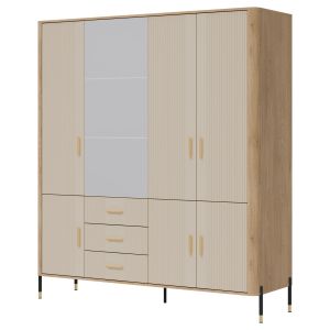 DANTE DT17 DĄB CREMONA T/KASZMIR MAT SZAFA 3D KPL