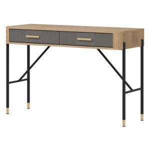 DANTE DT19 DĄB CREMONA T/SZARY MAT TOALETKA KPL