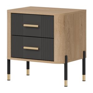 DANTE DT21 DĄB CR. T/ANTRACYT MAT SZAFKA NOCNA KPL