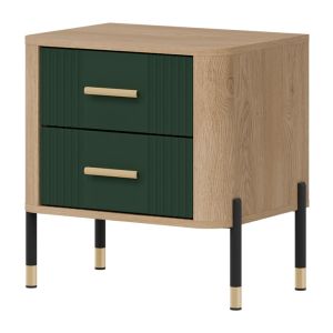 DANTE DT21 DĄB CR. T/ZIELONY MAT SZAFKA NOCNA KPL