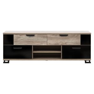 G-TE GT01 DĄB/ CZARNY POŁ/DĄB RTV KPL