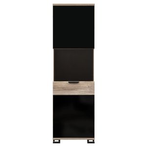 G-TE GT06 DĄB/ CZARNY POŁ/DĄB WITRYNA LP KPL