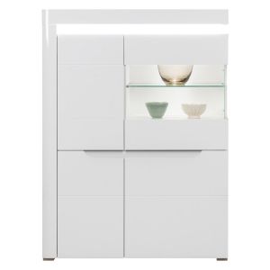 IRMA IM-5 biały/ biały połysk,d.magia KREDENS kpl.