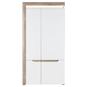 IRMA IM-9 dąb/ biały połysk SZAFA 2D kpl.