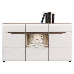 LIONEL LI-4 dąb s./ biały KREDENS kpl.