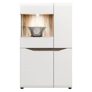 LIONEL LI-5 dąb s./ biały WITRYNA kpl.