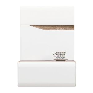 LIONEL LI-14 dąb s./biały SZAF NOCNA WISZ LEWA kpl