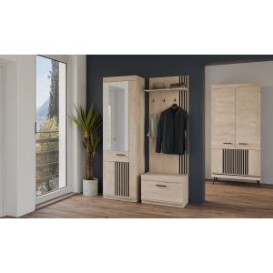 MATI MI15 DĄB CREM COTTA/CZ WIESZAK L/P KPL