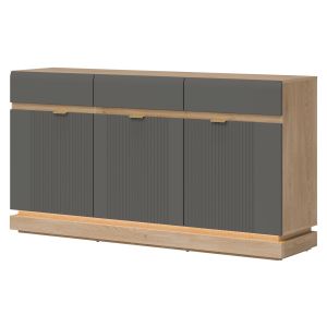 MILTON ML03 DĄB CREM TORRO SZARY KOMODA KPL