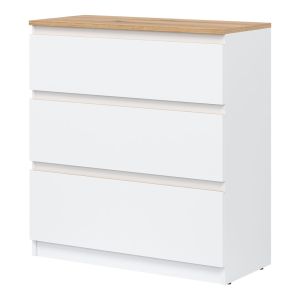 REMI RM02 BIAŁY/DĄB EVOKE KOMODA KPL