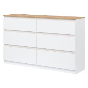 REMI RM03 BIAŁY/DĄB EVOKE KOMODA KPL