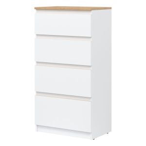 REMI RM04 BIAŁY/DĄB EVOKE KOMODA KPL