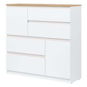 REMI RM06 BIAŁY/DĄB EVOKE KOMODA KPL