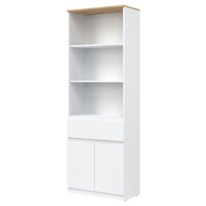 REMI RM09 BIAŁY/DĄB EVOKE  SZAFKA L/P KPL