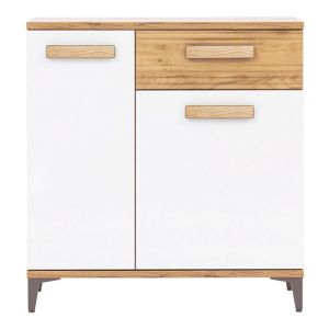 SNOBI SB02 DĄB CRAFT ZŁ/BIEL ALP KOMODA  KPL