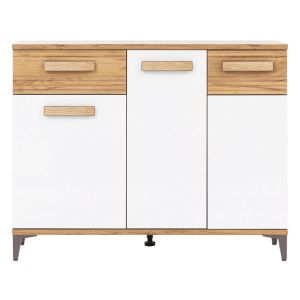 SNOBI SB03 DĄB CRAFT ZŁ/BIEL ALP KOMODA KPL